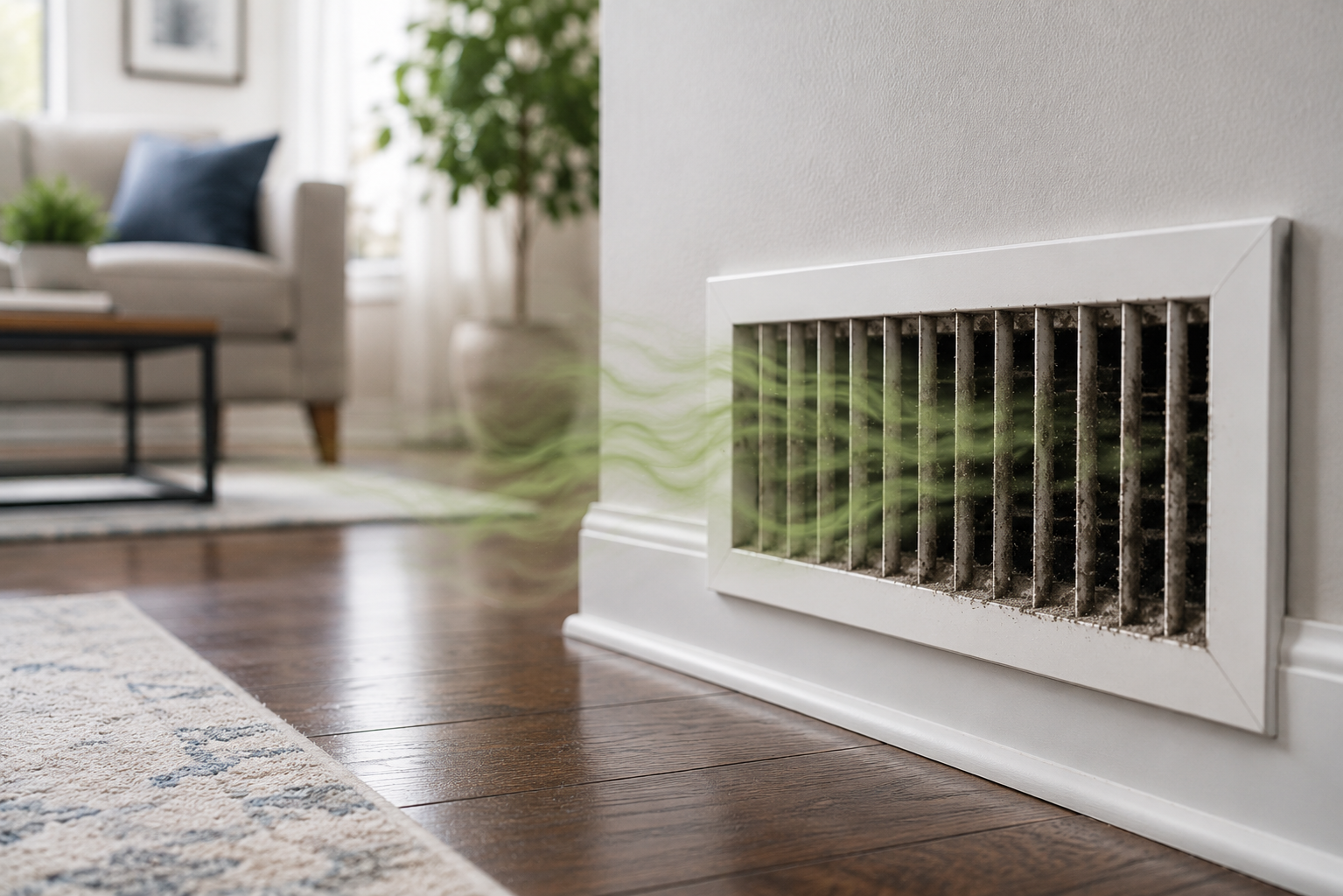 Musty or stale odors from vents