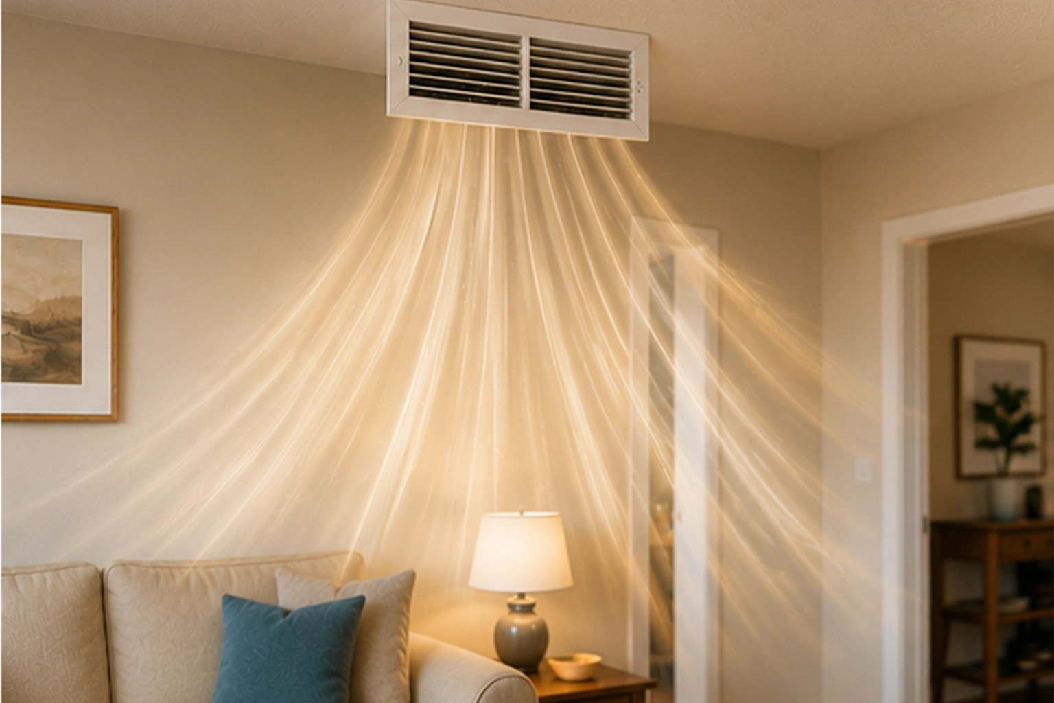 Weak heated airflow reaches certain living areas